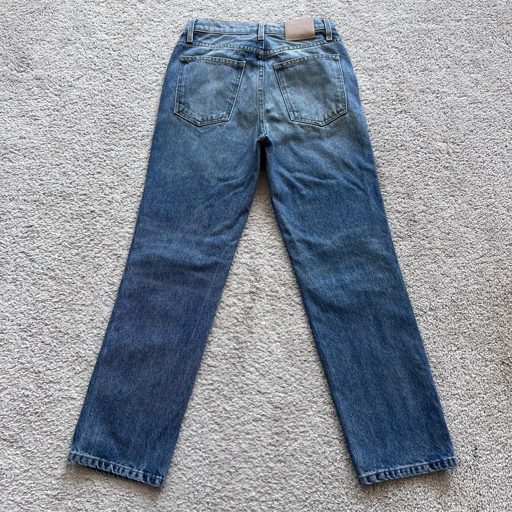 B SIDES Straight Jeans Womens 24 Blue High Rise Medium Wash Denim Made USA - Picture 2 of 16